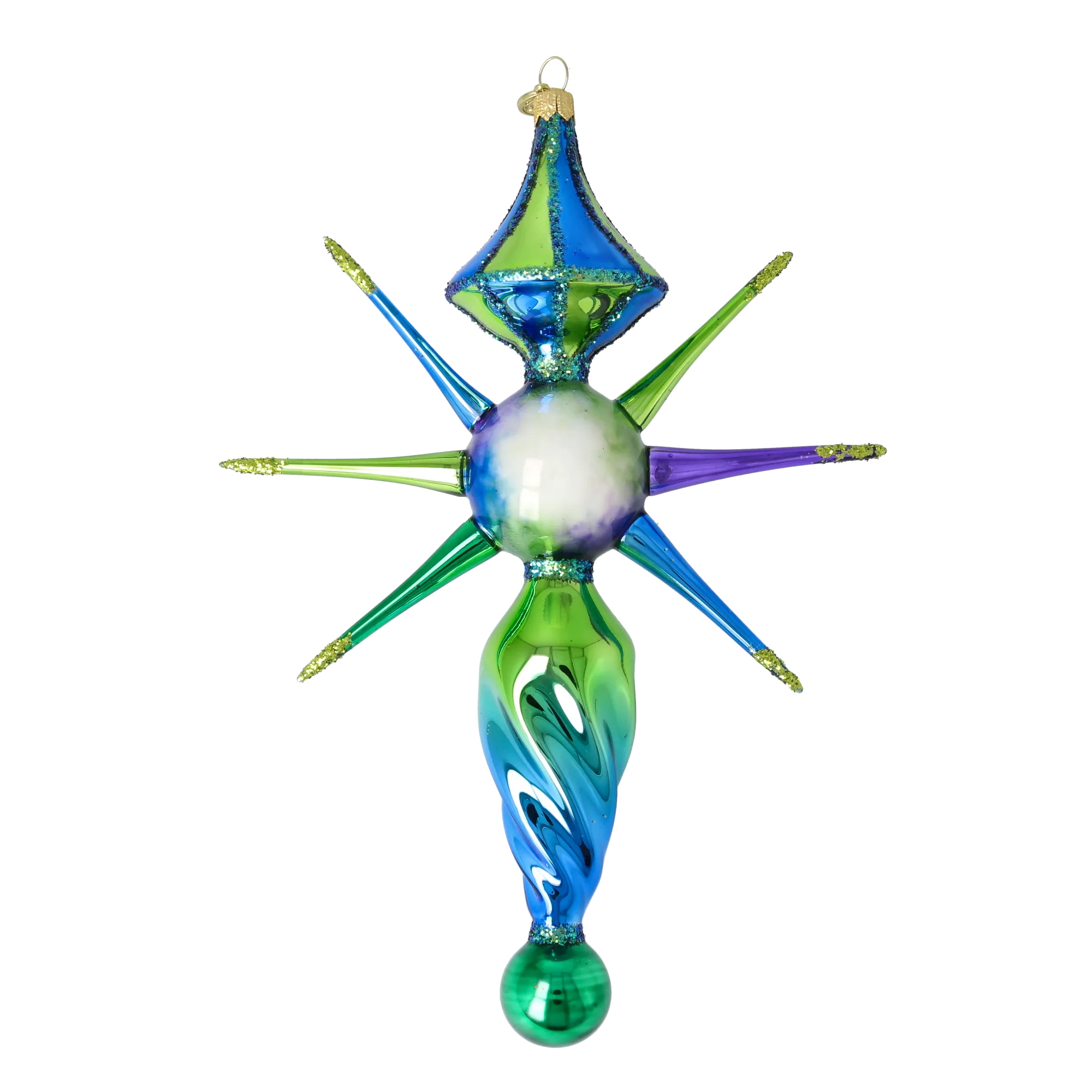 Northern Glow Star Glass Christmas ornament free blowing PRE-ORDER 2026-089