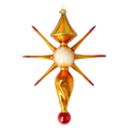 Saffron Zenith Pulse | Hand-Painted Glass Ornament | Blubom 2026-090