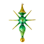 Emerald Solar Meridian | Hand-Painted Glass Ornament | Blubom 2026-091