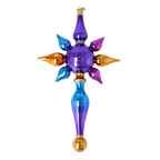 Indigo Zenith Pulse | Hand-Painted Glass Ornament | Blubom 2026-092