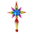 Sapphire Zenith | Hand-Painted Glass Ornament | Blubom 2026-094