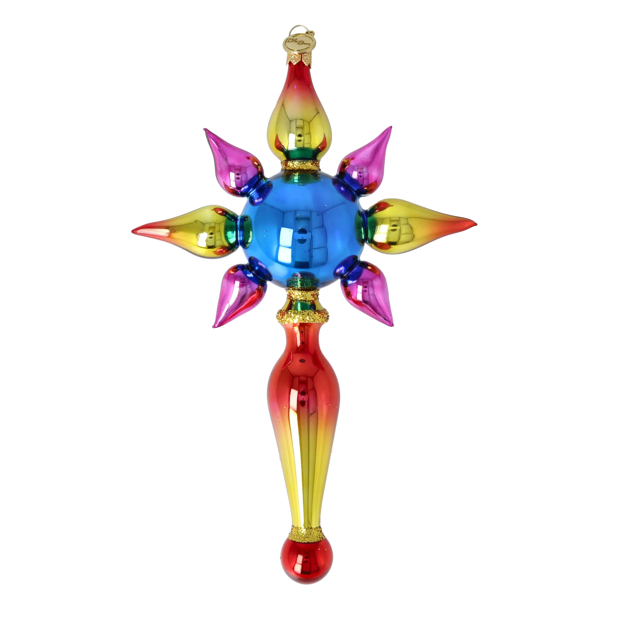 Aurora Prism Star Glass Christmas ornament free blowing PRE-ORDER 2026-094