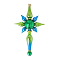 Viridian Zenith Echo | Hand-Painted Glass Ornament | Blubom 2026-095