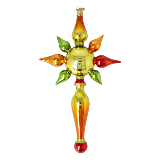 Golden Hearth Star Glass Christmas ornament free blowing PRE-ORDER 2026-096