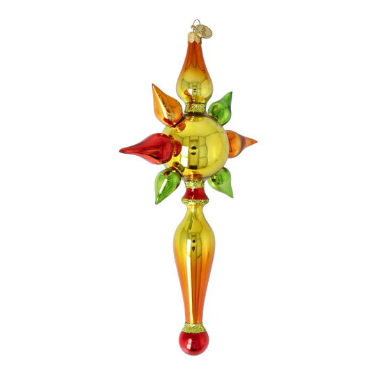 Golden Hearth Star Glass Christmas ornament free blowing PRE-ORDER 2026-096