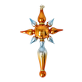 Amber Meridian | Hand-Painted Glass Ornament | Blubom 2026-097