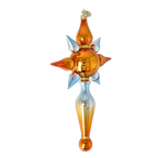 Amber Meridian | Hand-Painted Glass Ornament | Blubom 2026-097