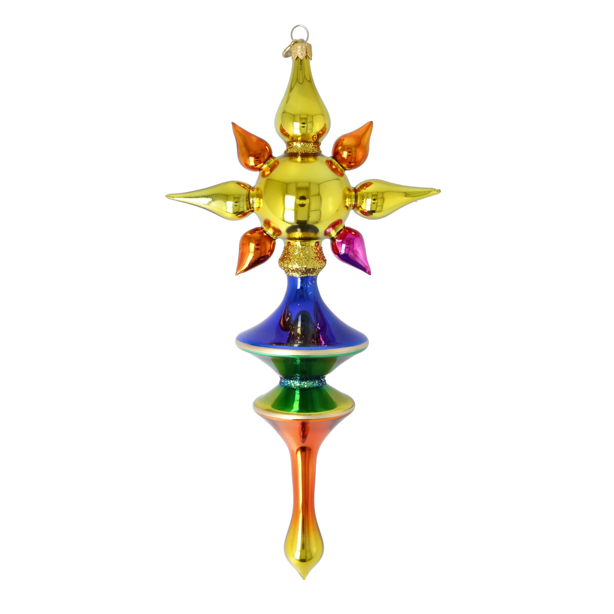 Golden Prism Star Glass Christmas ornament free blowing PRE-ORDER 2026-098