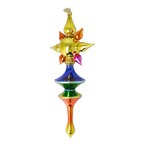 Gilded Aurora Zenith | Hand-Painted Glass Ornament | Blubom 2026-098