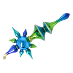 Boreal Azure Pulse | Hand-Painted Glass Ornament | Blubom 2026-099