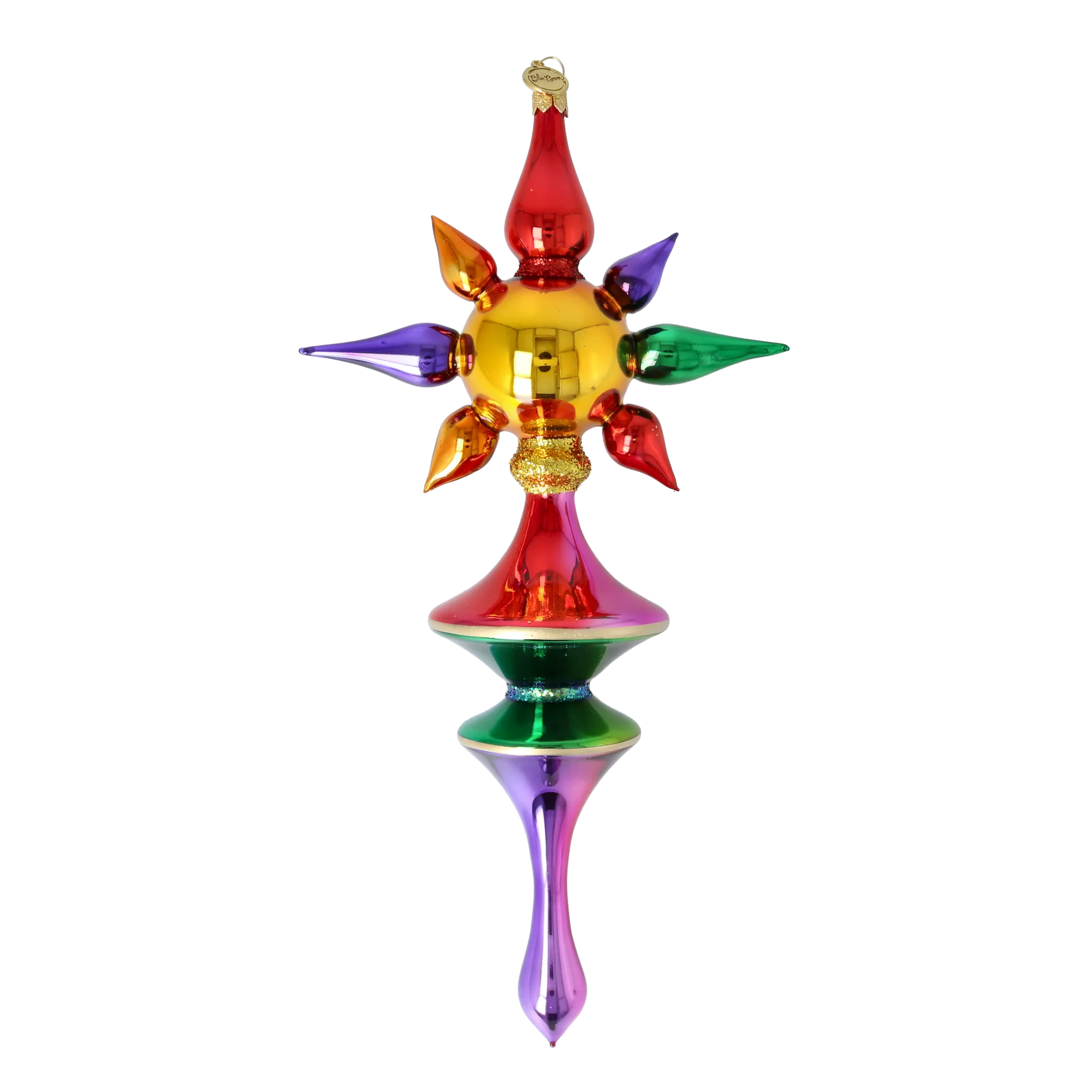 Solar Zenith | Hand-Painted Glass Ornament | Blubom 2026-100