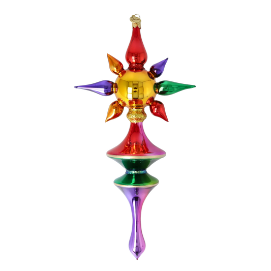 Crimson Carnival Star Glass Christmas ornament free blowing PRE-ORDER 2026-100