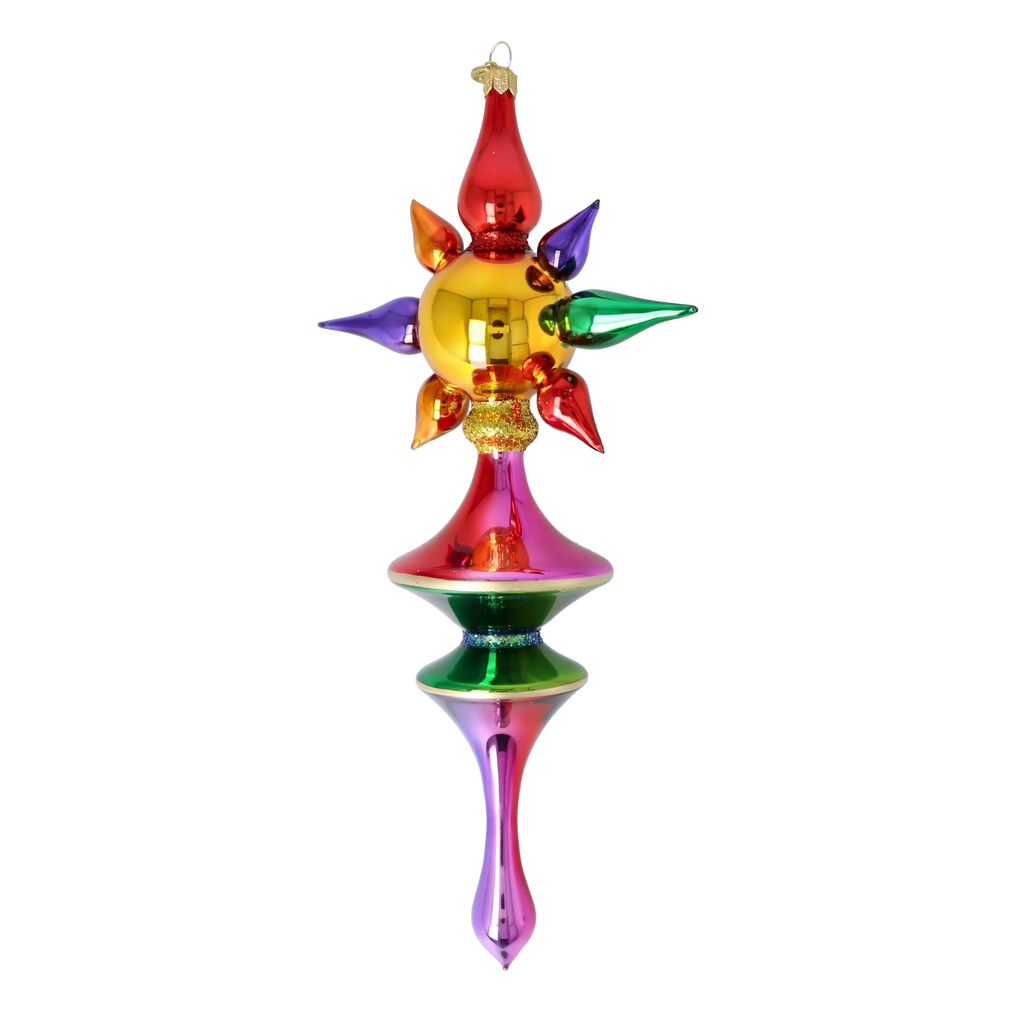 Solar Zenith | Hand-Painted Glass Ornament | Blubom 2026-100