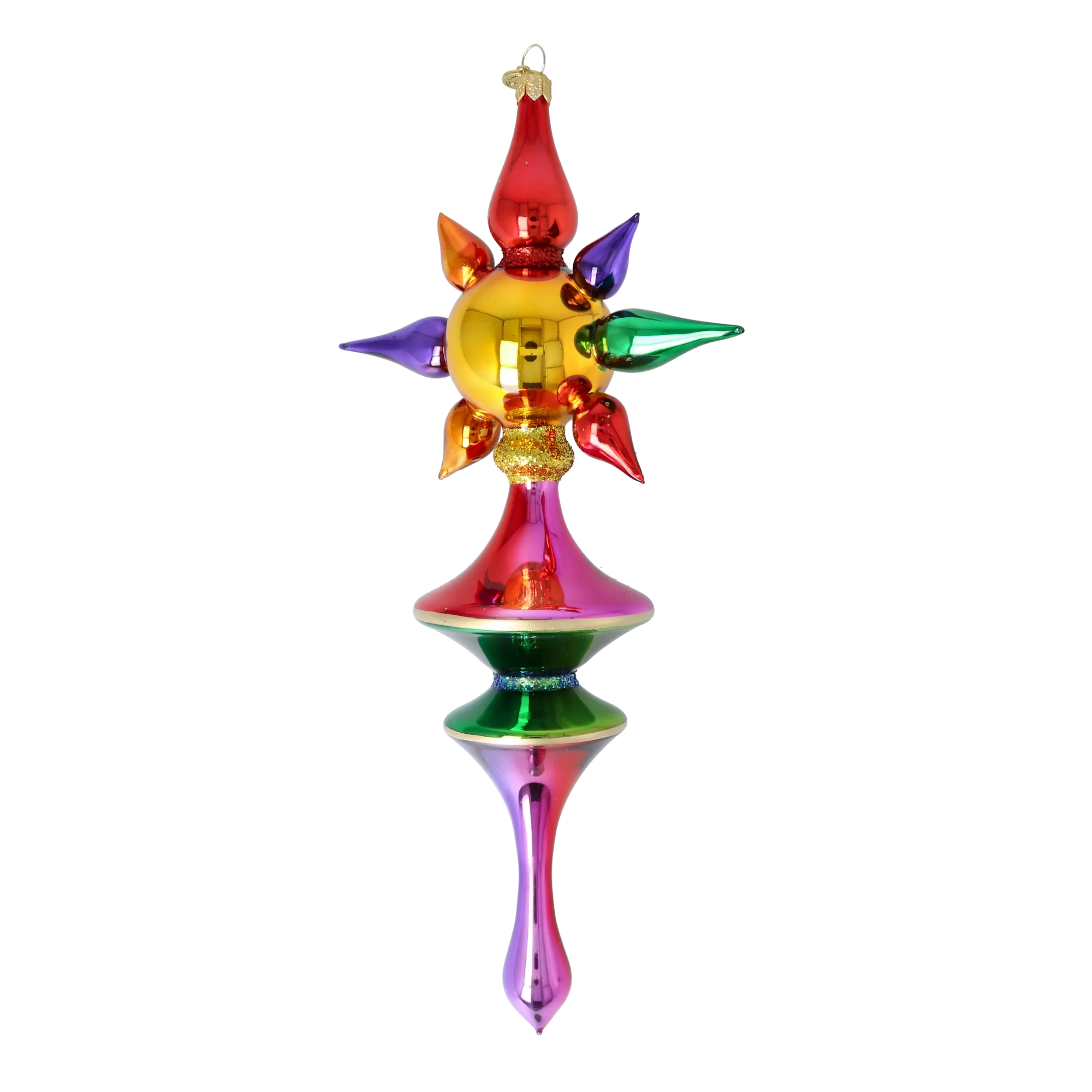 Solar Zenith | Hand-Painted Glass Ornament | Blubom 2026-100