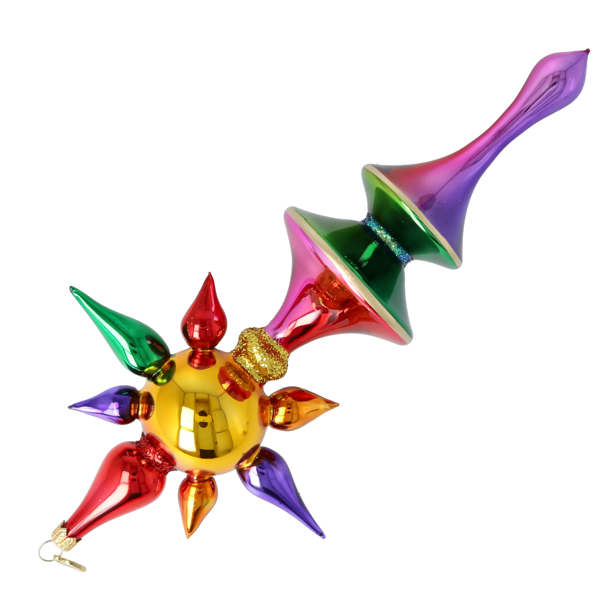 Solar Zenith | Hand-Painted Glass Ornament | Blubom 2026-100