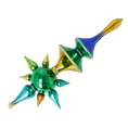 Load image into Gallery viewer, Emerald Spectrum Star Glass Christmas ornament free blowing PRE-ORDER 2026-101
