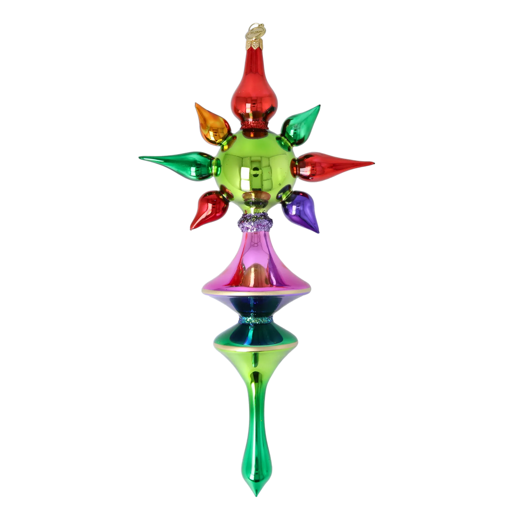 Radiant Solstice | Hand-Painted Glass Ornament | Blubom 2026-102