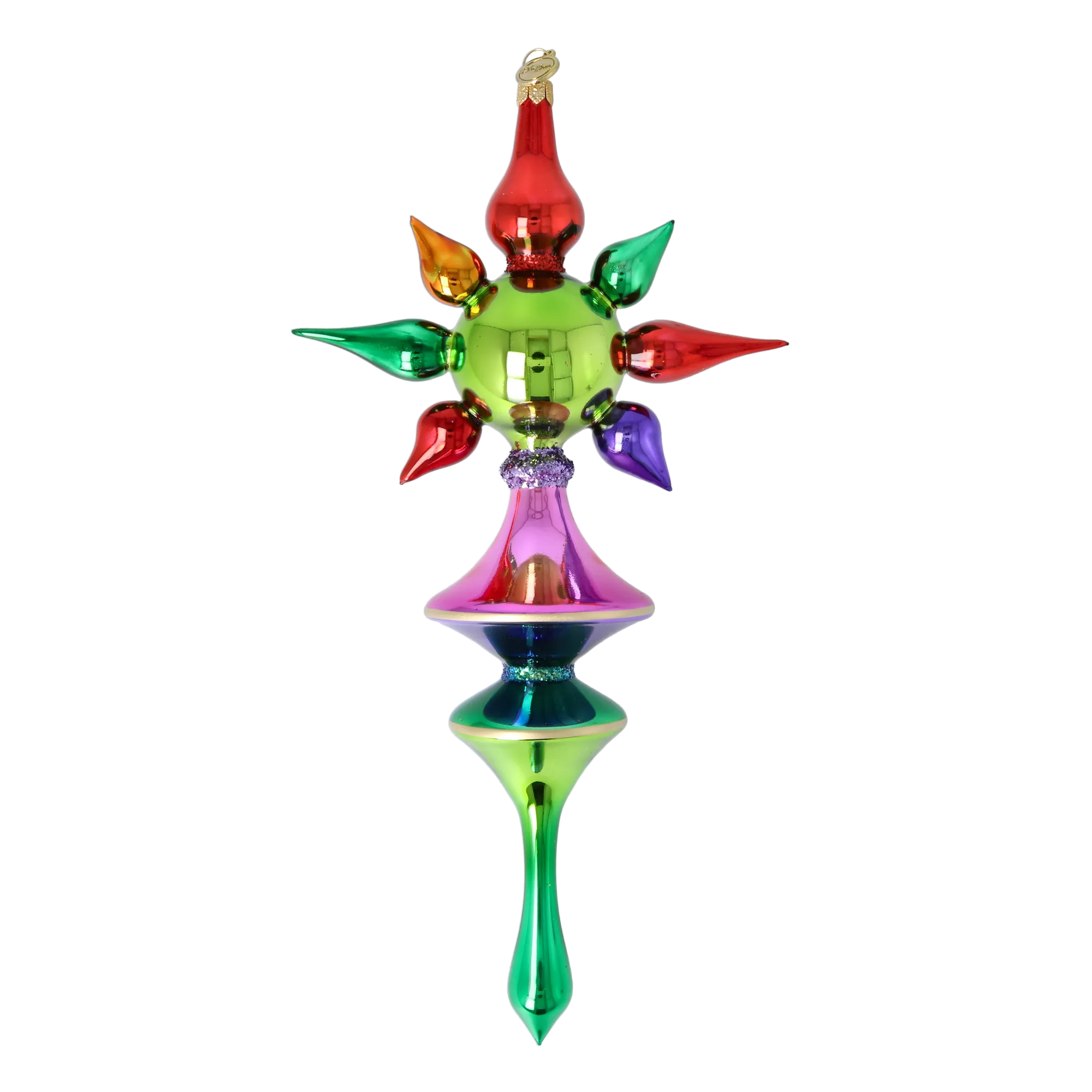 Radiant Solstice | Hand-Painted Glass Ornament | Blubom 2026-102