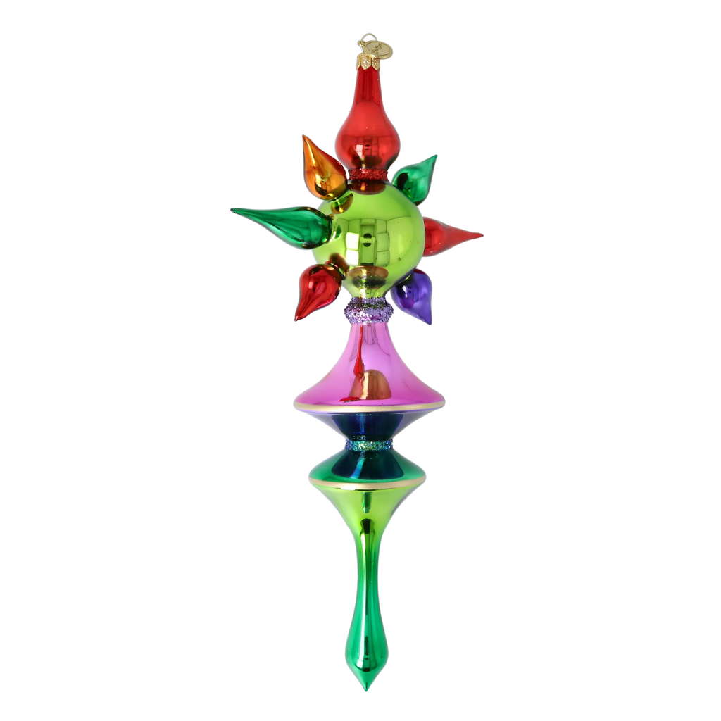 Radiant Solstice | Hand-Painted Glass Ornament | Blubom 2026-102