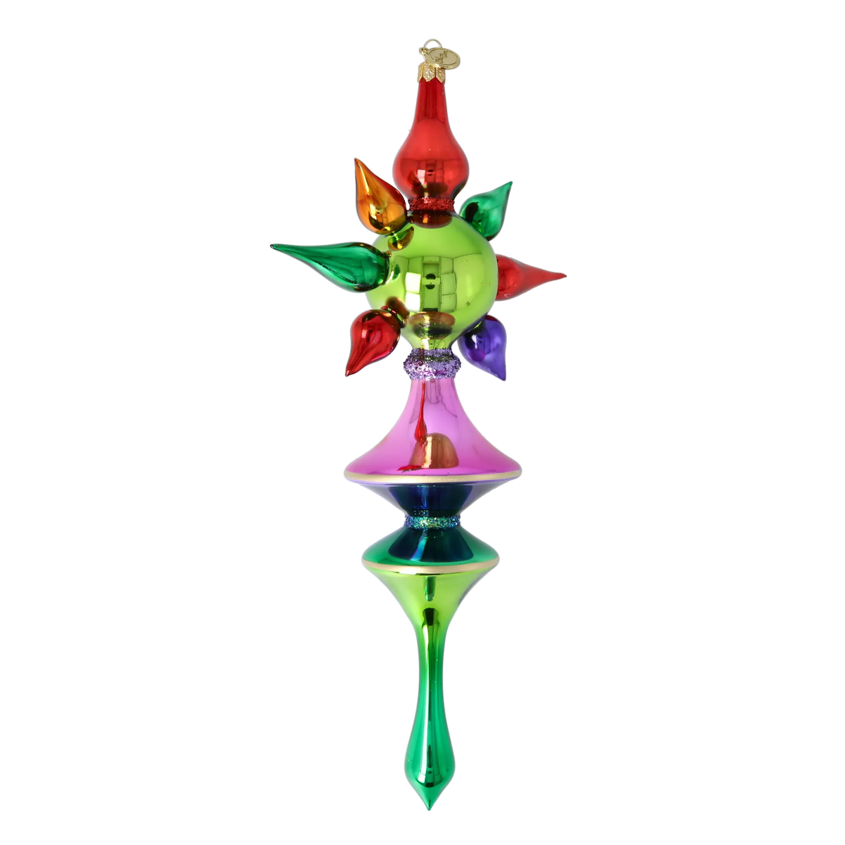 Radiant Solstice | Hand-Painted Glass Ornament | Blubom 2026-102