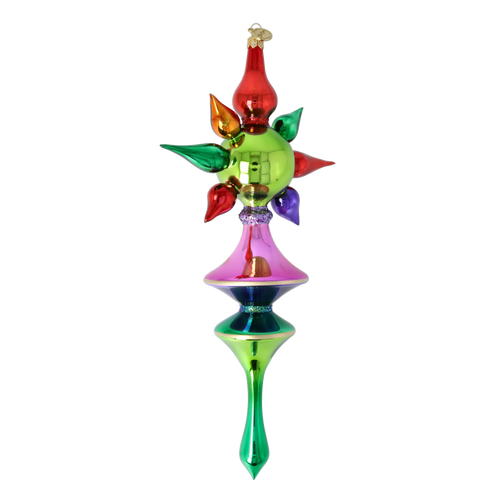 Radiant Solstice | Hand-Painted Glass Ornament | Blubom 2026-102