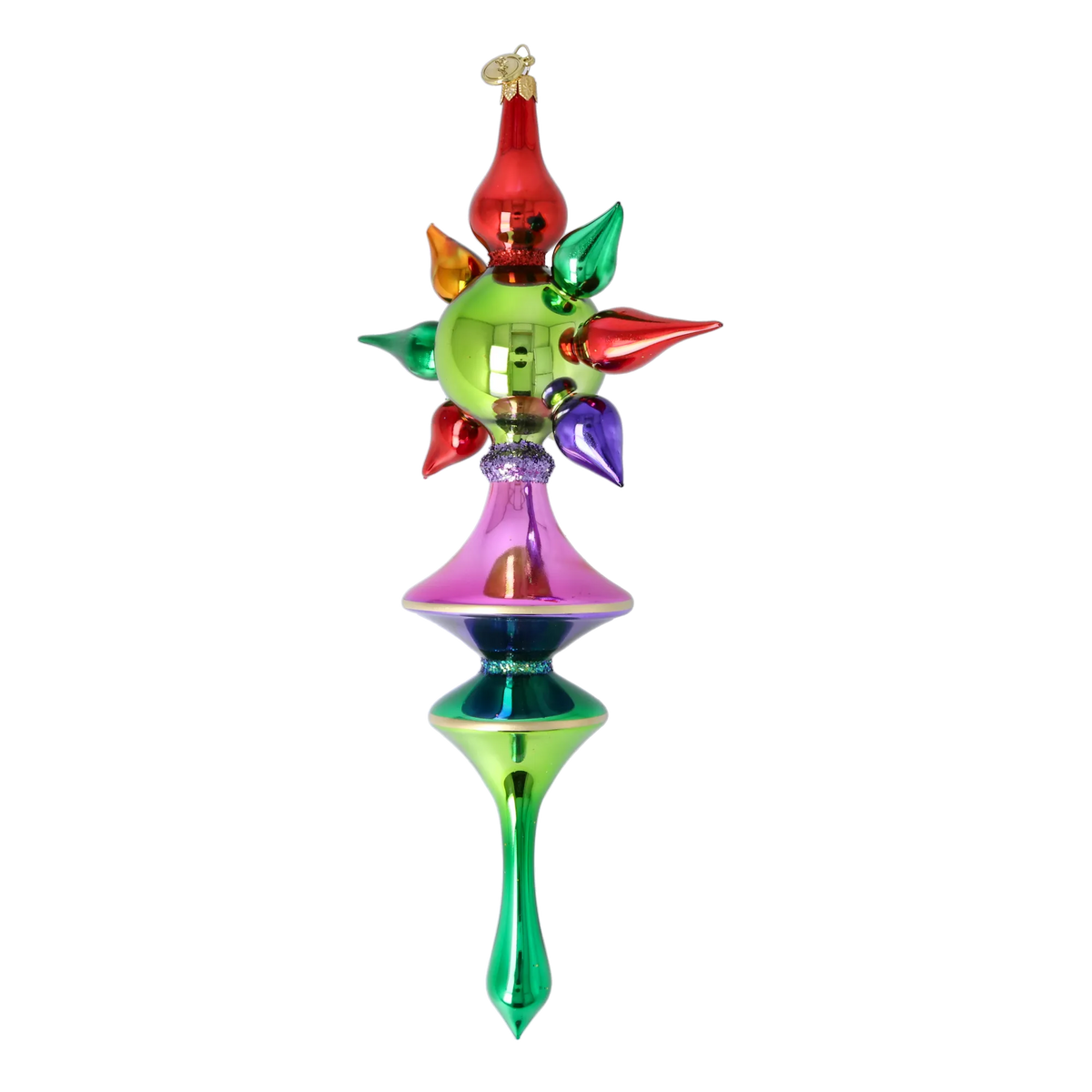 Radiant Solstice | Hand-Painted Glass Ornament | Blubom 2026-102