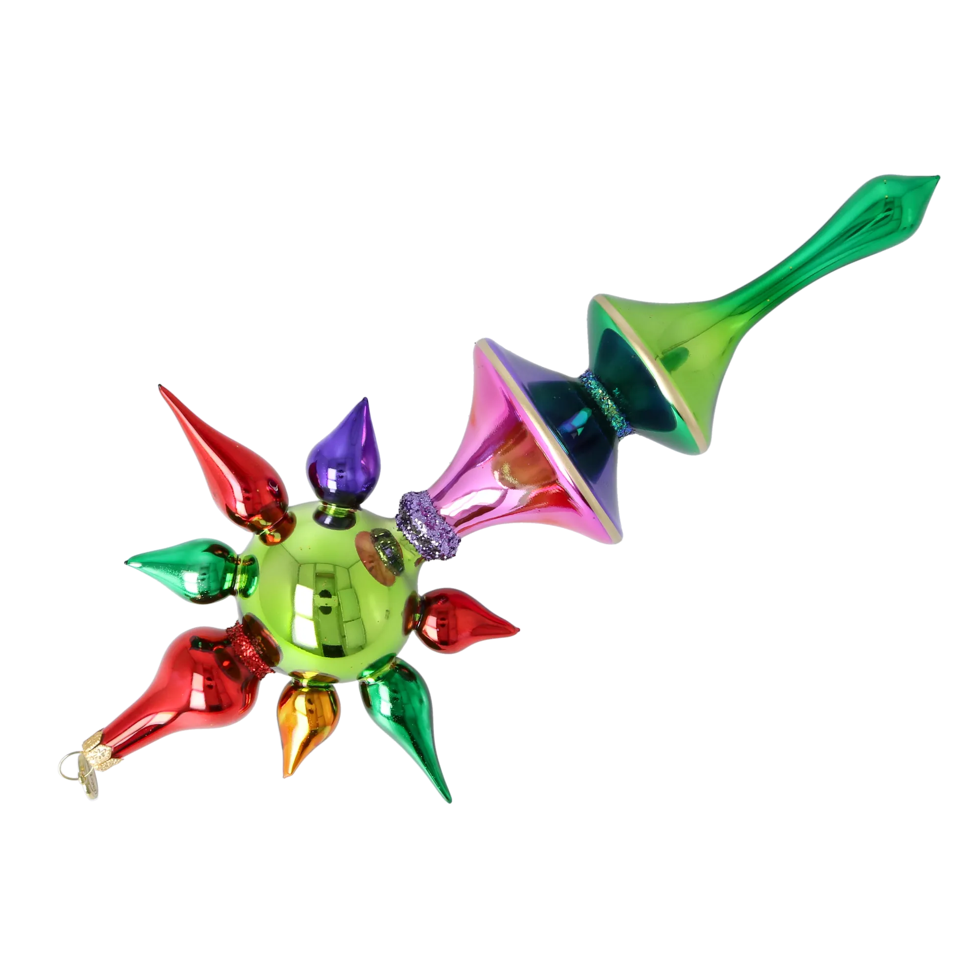 Radiant Solstice | Hand-Painted Glass Ornament | Blubom 2026-102
