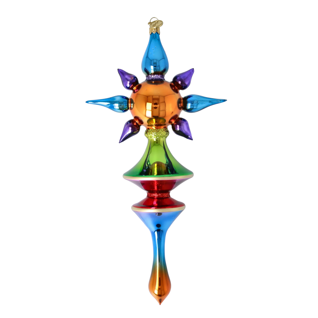 Chromatic Zenith | Hand-Painted Glass Ornament | Blubom 2026-103
