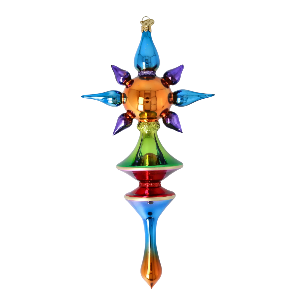 Chromatic Zenith | Hand-Painted Glass Ornament | Blubom 2026-103