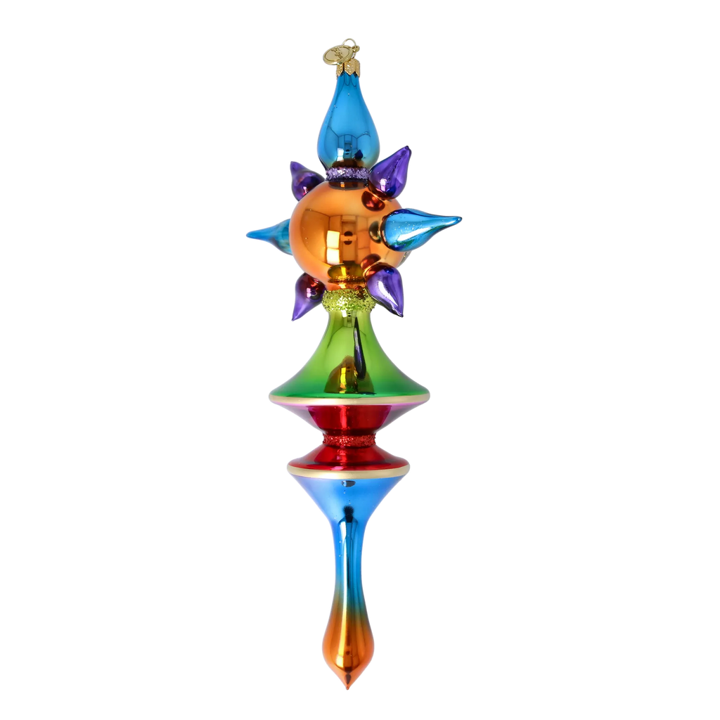 Chromatic Zenith | Hand-Painted Glass Ornament | Blubom 2026-103
