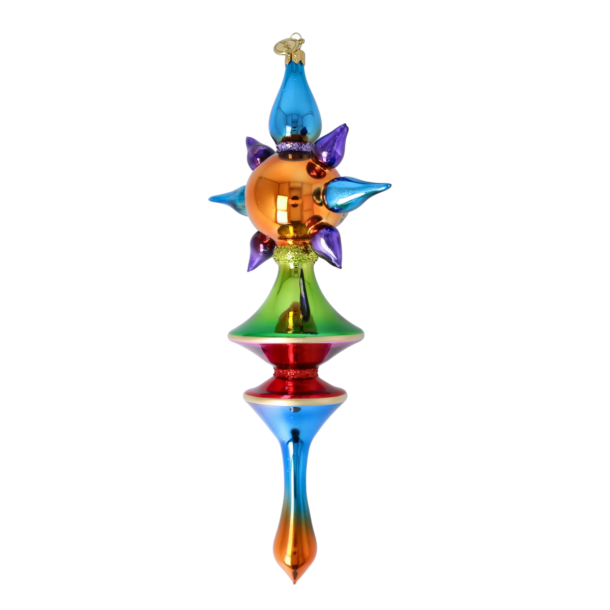 Chromatic Zenith | Hand-Painted Glass Ornament | Blubom 2026-103