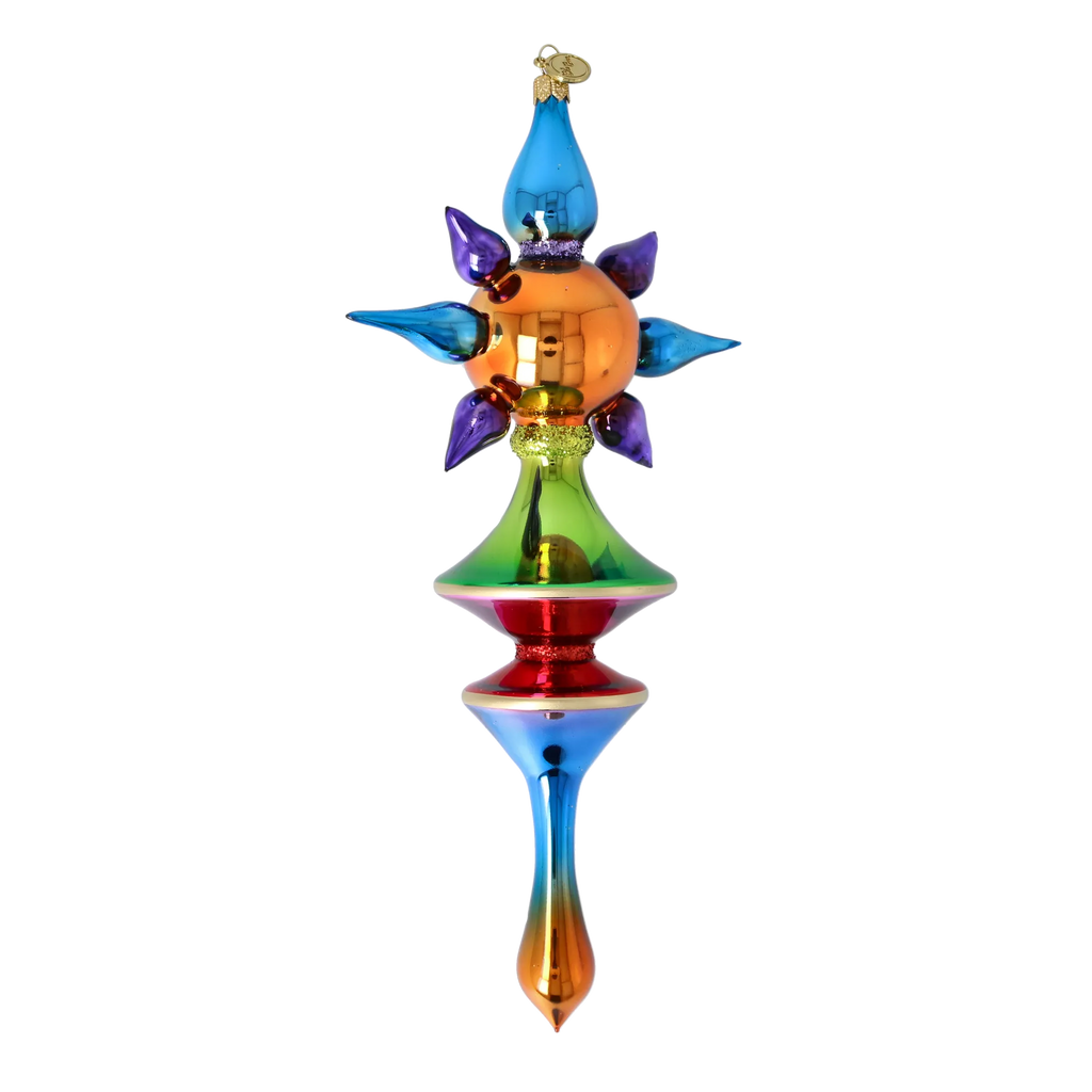 Chromatic Zenith | Hand-Painted Glass Ornament | Blubom 2026-103
