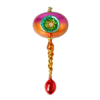 Amber Solstice Rhythm | Hand-Painted Glass Ornament | Blubom 2026-104