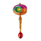 Amber Solstice Rhythm | Hand-Painted Glass Ornament | Blubom 2026-104