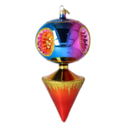 Gilded Equinox | Hand-Painted Glass Ornament | Blubom 2026-105