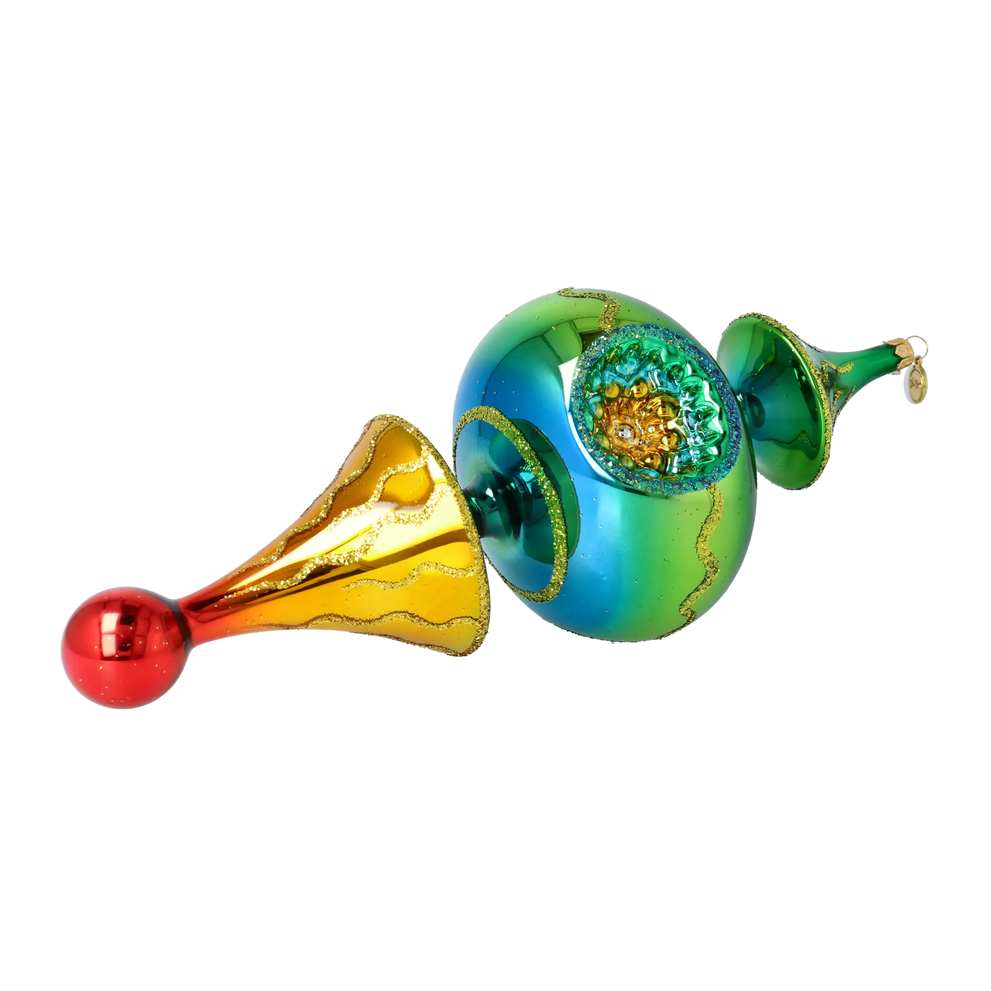 Emerald Core Glass Christmas ornament free blowing PRE-ORDER 2026-106