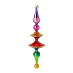 Gilded Horizon Resonance | Hand-Painted Glass Ornament | Blubom 2026-107
