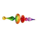 Gilded Horizon Resonance | Hand-Painted Glass Ornament | Blubom 2026-107