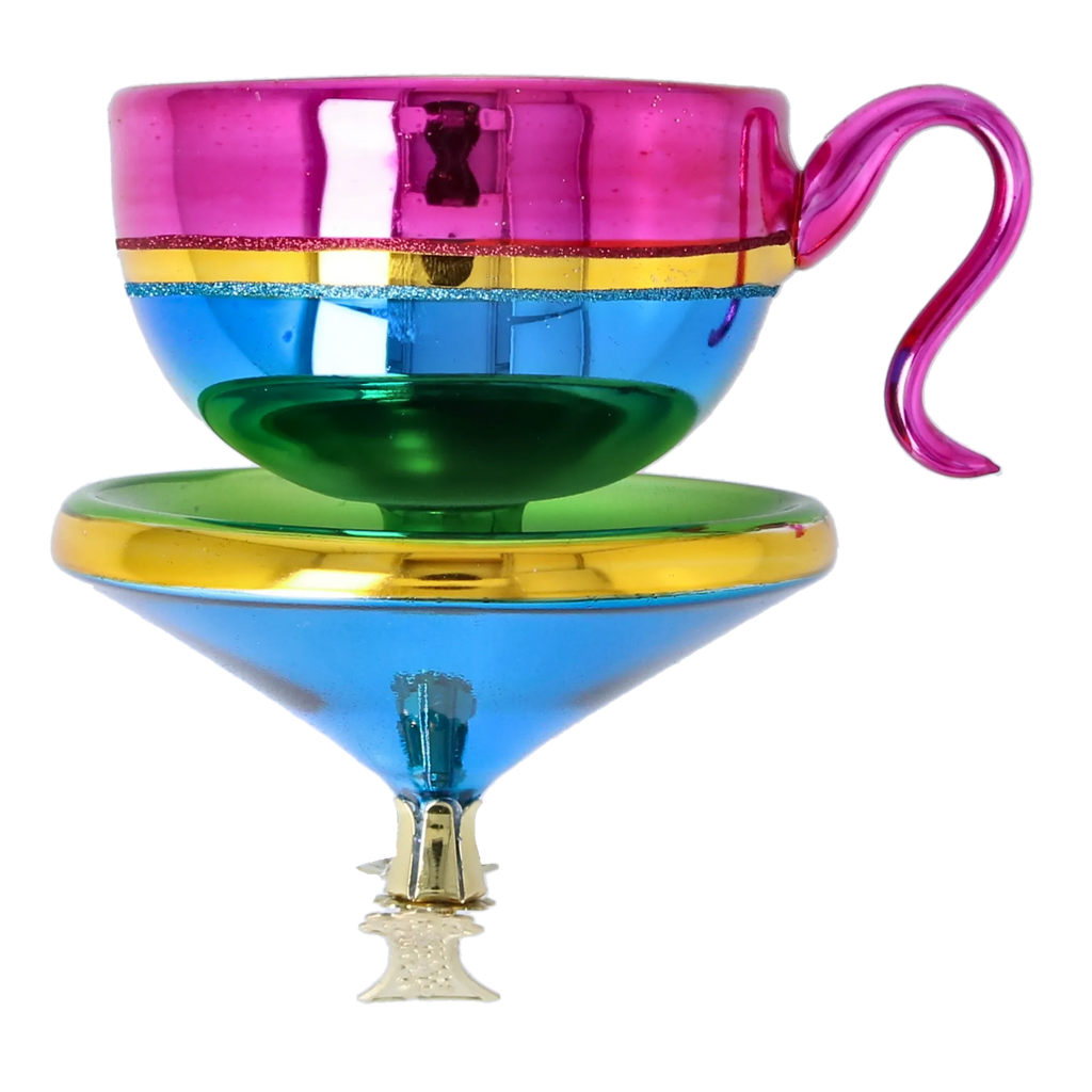 Eclectic Infusion | Hand-Painted Glass Ornament | Blubom 2026-108