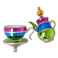 Load image into Gallery viewer, Spectrum Teacup Free Blowing Glass Teacup Ornament 2026-110

