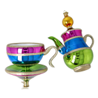 Radiant Gilded Steep | Hand-Painted Glass Ornament | Blubom 2026-110