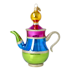 Azure Bazaar Ritual | Hand-Painted Glass Ornament | Blubom 2026-111