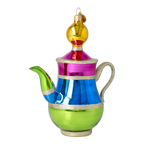 Azure Bazaar Ritual | Hand-Painted Glass Ornament | Blubom 2026-111
