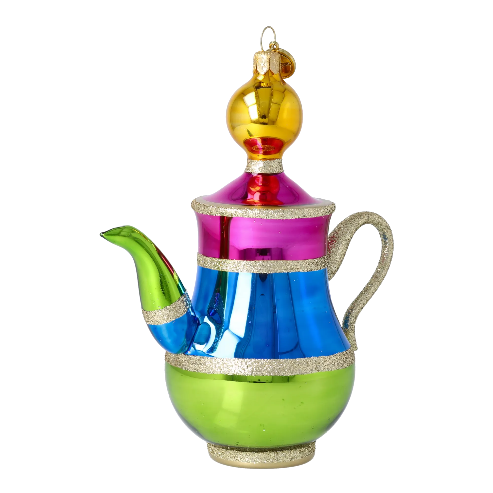 Prism Tea Pot Free Blowing Glass Ornament 2026-111