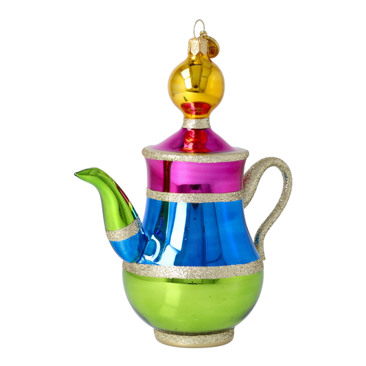 Prism Tea Pot Free Blowing Glass Ornament 2026-111