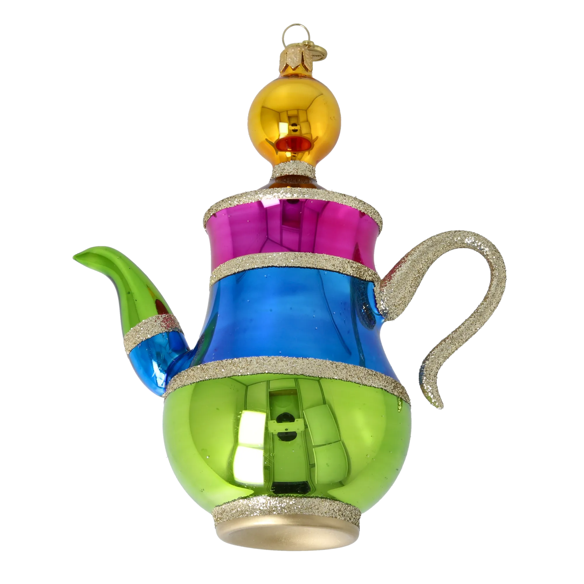 Azure Bazaar Ritual | Hand-Painted Glass Ornament | Blubom 2026-111