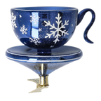 Midnight Frost Infusion | Hand-Painted Glass Ornament | Blubom 2026-112