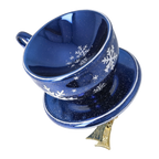Midnight Frost Infusion | Hand-Painted Glass Ornament | Blubom 2026-112