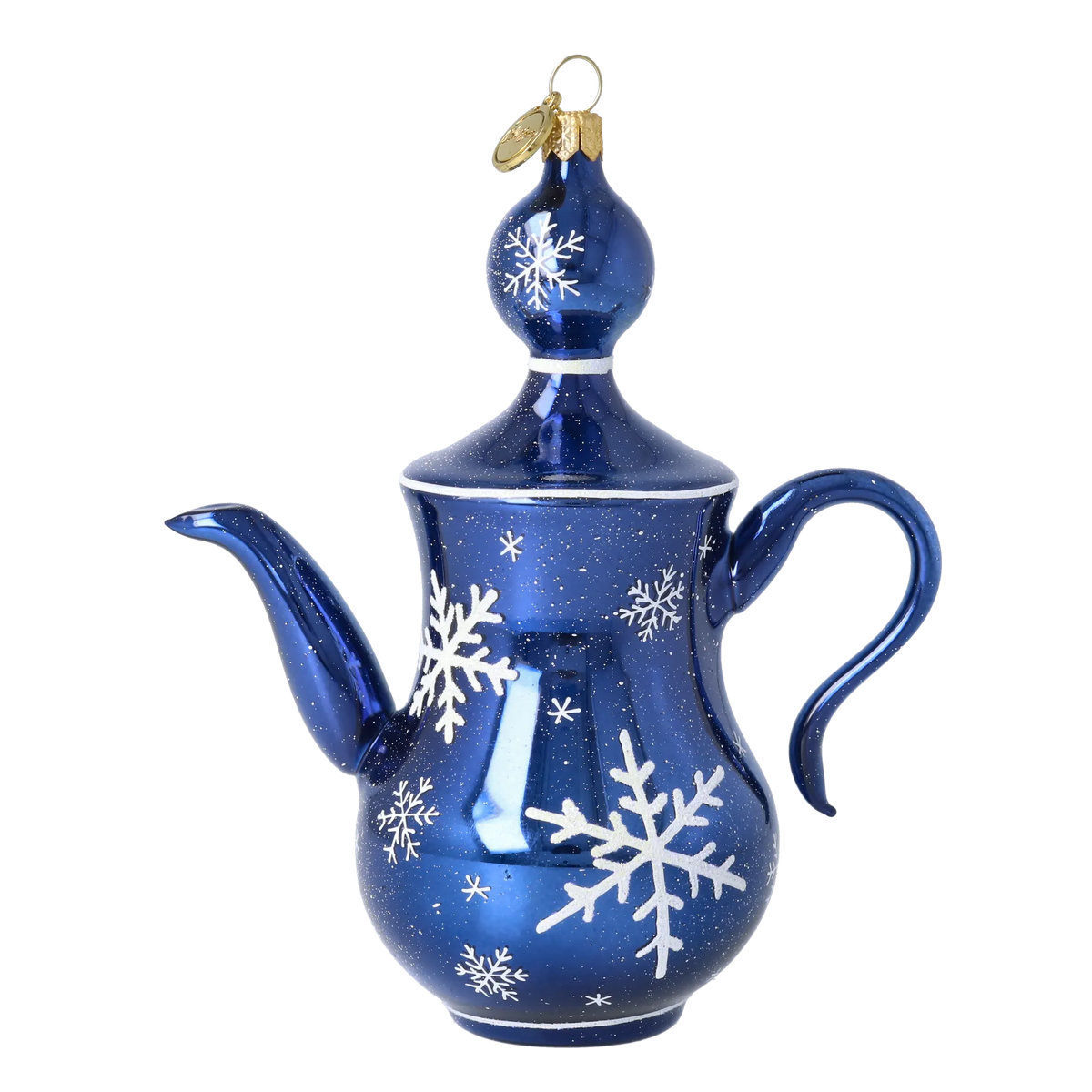 Serene Frost Vessel | Hand-Painted Glass Ornament | Blubom 2026-113