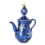 Serene Frost Vessel | Hand-Painted Glass Ornament | Blubom 2026-113